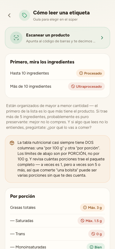 Escanea un producto y sabe si pasa